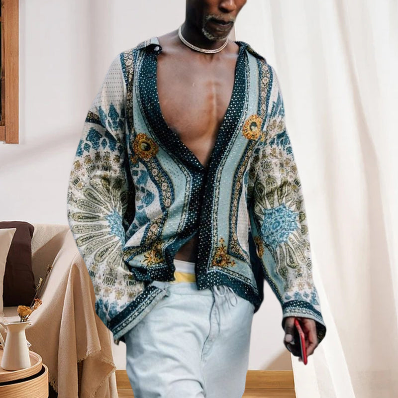 Men's Printed Long Sleeve Shirt
