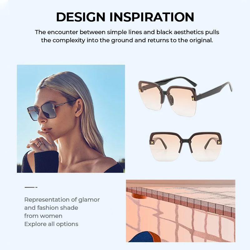 Unisex Fashion Large Lens Sunglasses