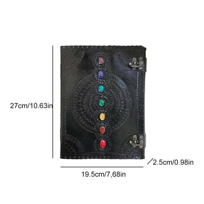 Supernatural Notebook with 7 Chakra Gems
