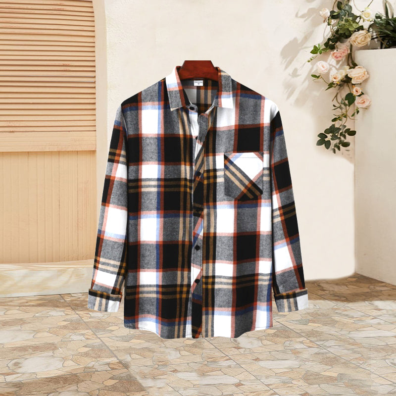 Men's Plaid Loose Shirt