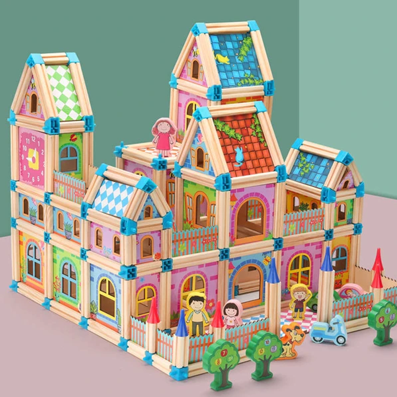 DIY Master of Architecture Wooden Castle Blocks