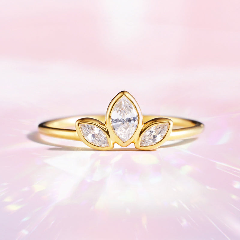 TRIPLE TEARDROP RING