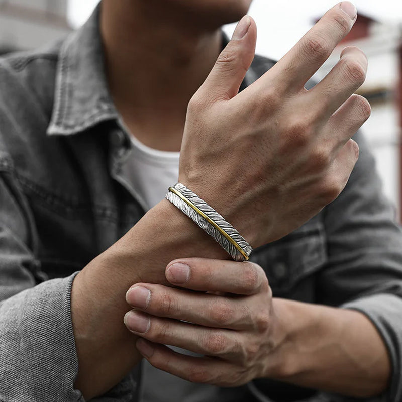 Vintage feather bracelet