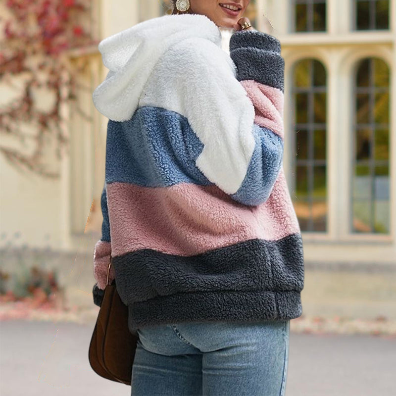 Paneled Plush Sweatshirt