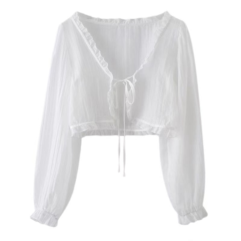 Oversized Clear Bow Tie Shawl