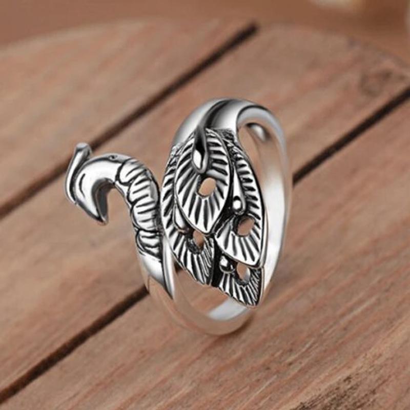 Crochet Ring with Peacock Pattern