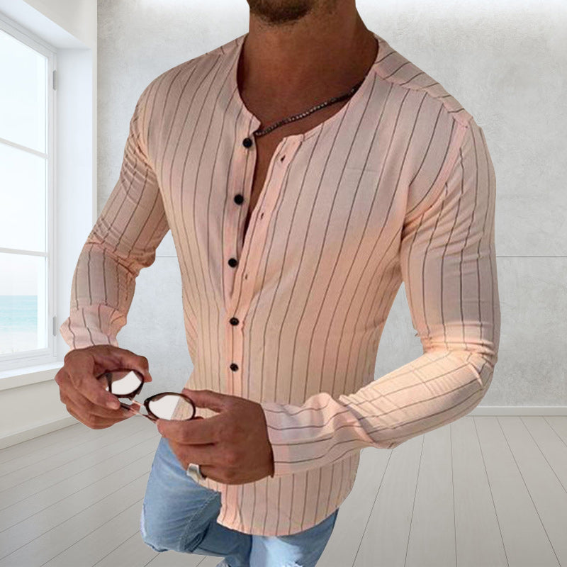 Crew Neck Striped Shirt