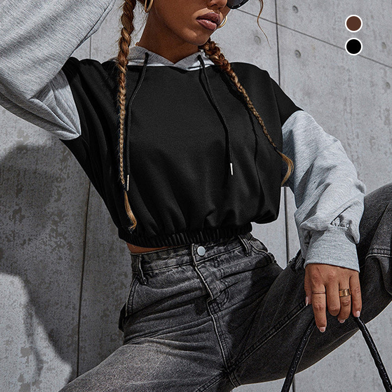 Cropped Casual Sports Hoodie