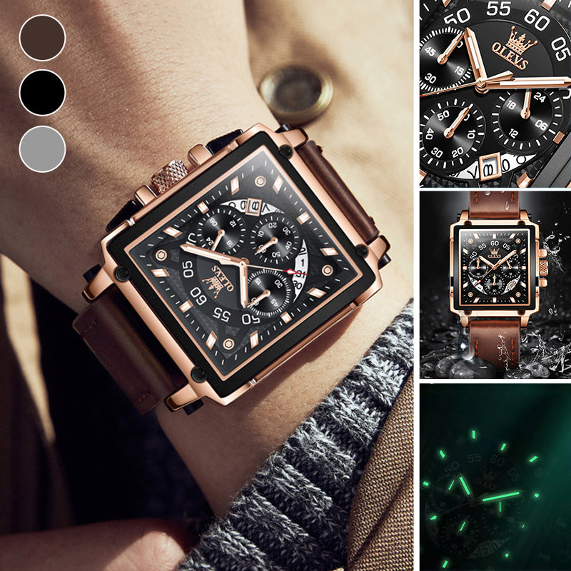 Luminous Luxury Square Business Automatic Mechanical Watch