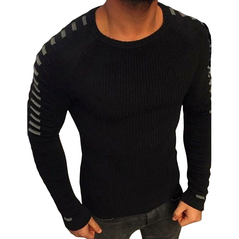 Long-sleeved Crewneck Knitted Sweater