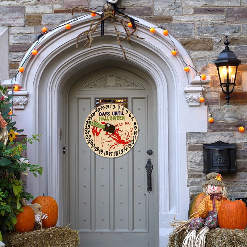 Halloween Countdown Wooden Decoration