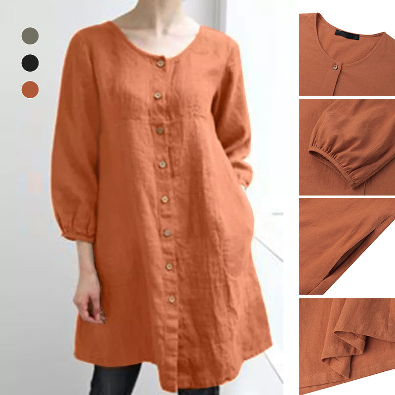 Cotton Linen Button Shirt