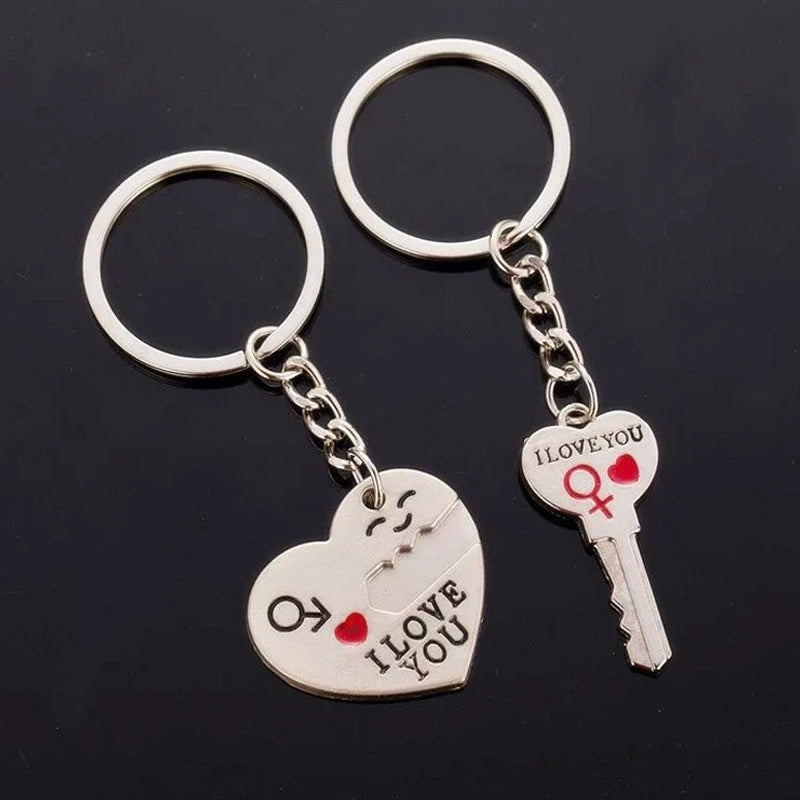 Couple Keychain Charms Love Key Ring