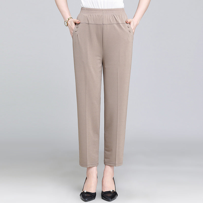 High Waist Cropped Trousers