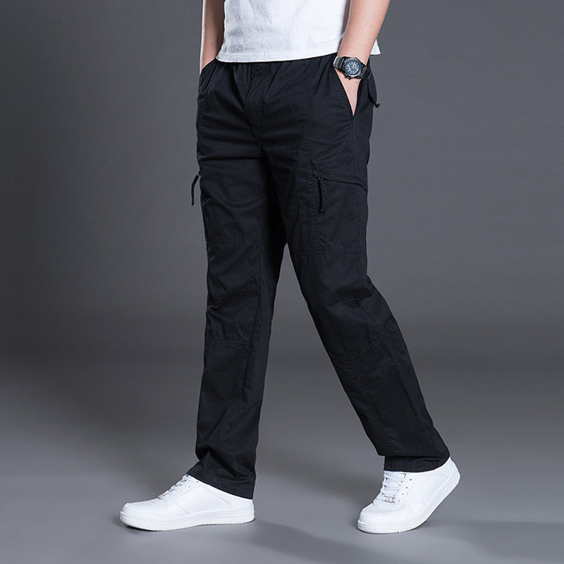 Summer Men's Outdoor Casual Loose Multi-pocket Overalls