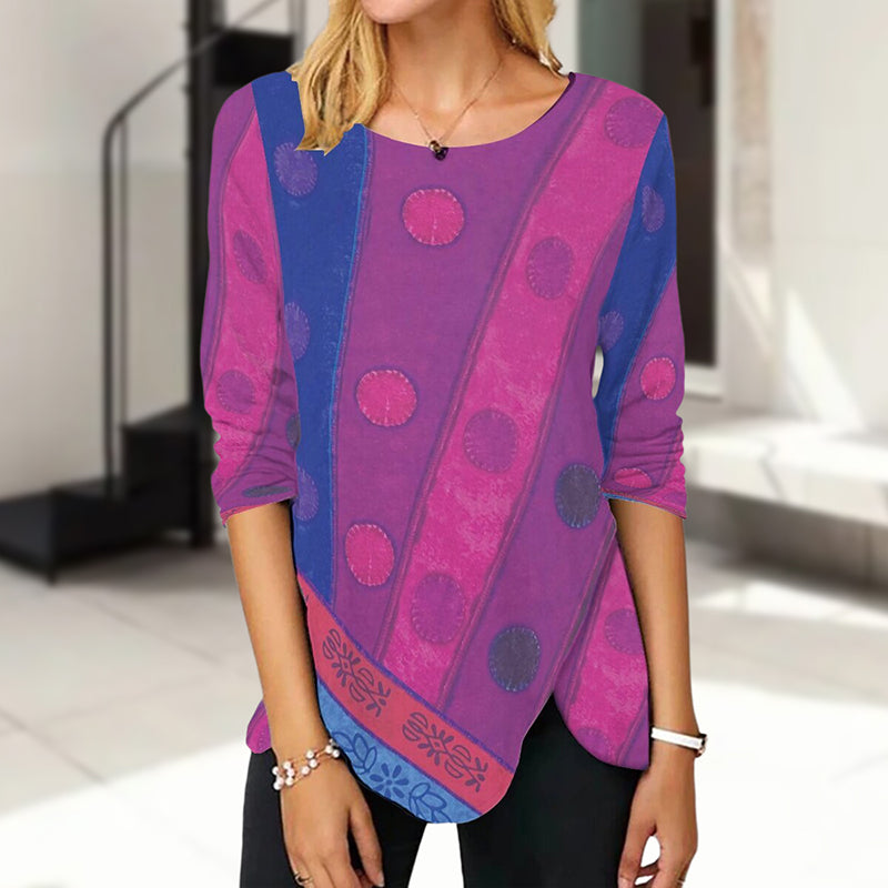 Ethnic Print Long Sleeve T-Shirt