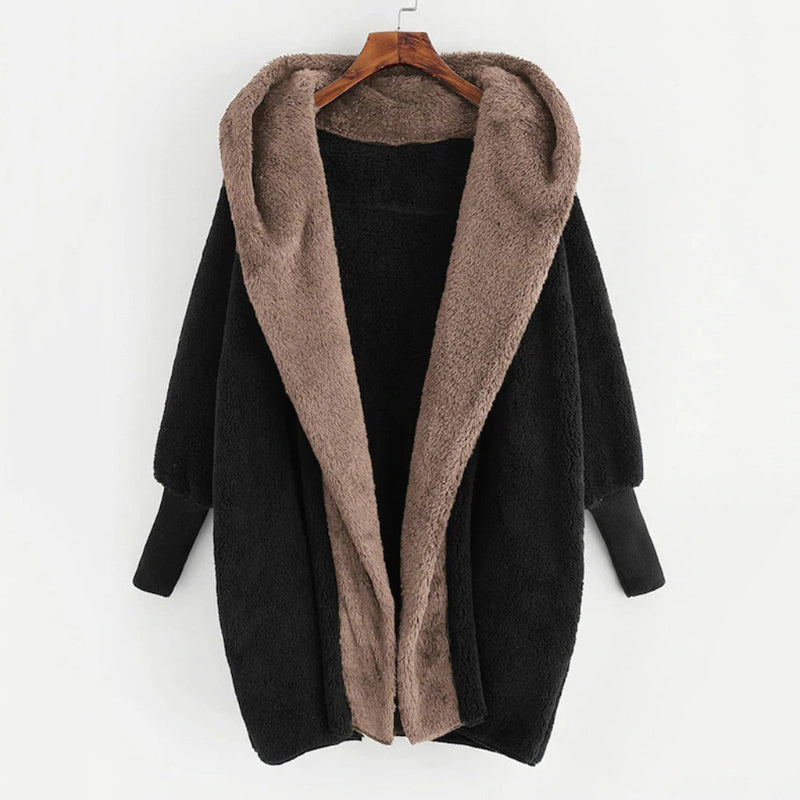 Hooded Loose Fleece Coat