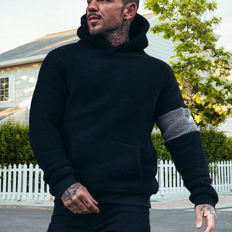 Hooded Plush Long Sleeve Casual Fashion Sports Sweatshirt