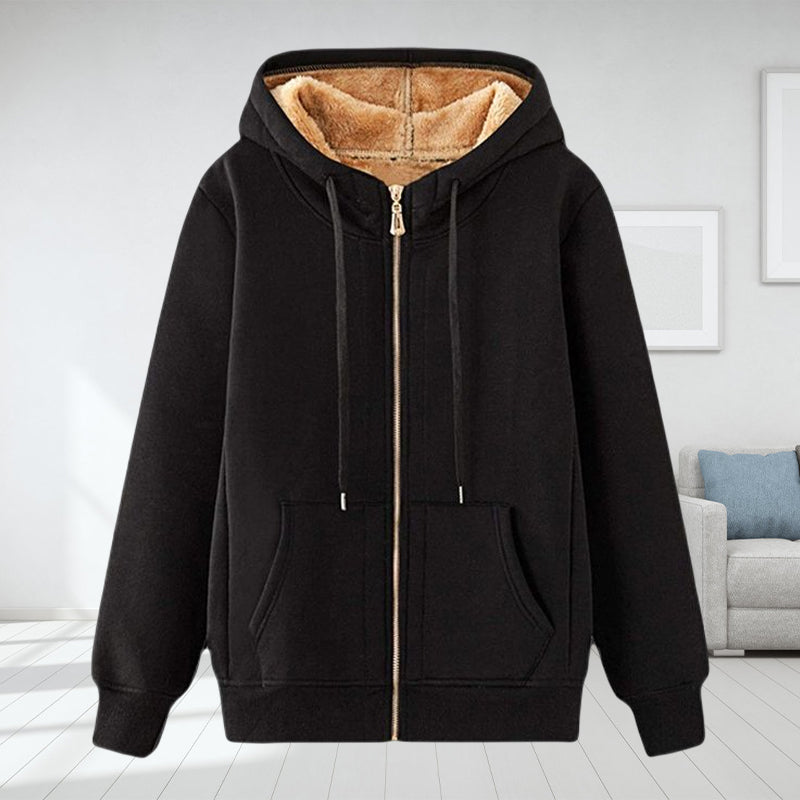 Hooded Zipped Fleece Jacket