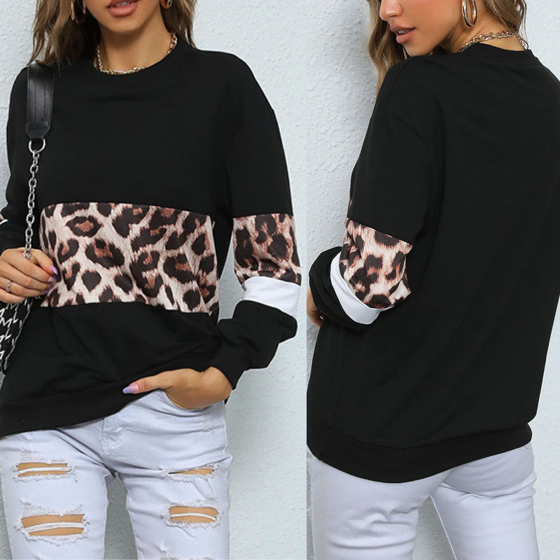 Black Leopard Sweatshirt