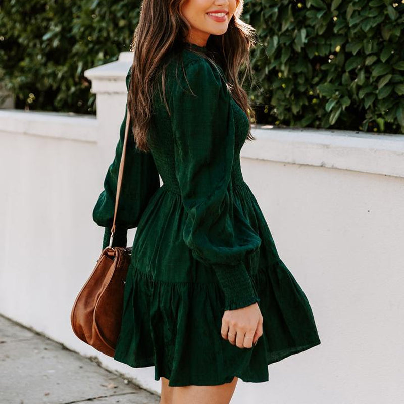 Women's Autumn Long Sleeve Round Neck Princess Dress