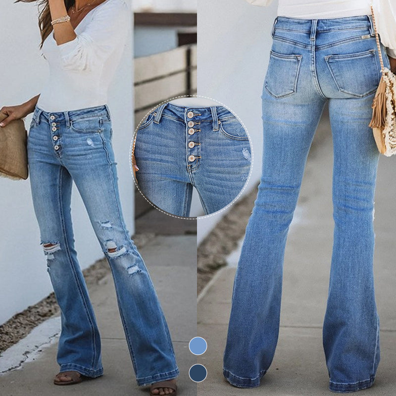 5-Breasted Ripped Jeans