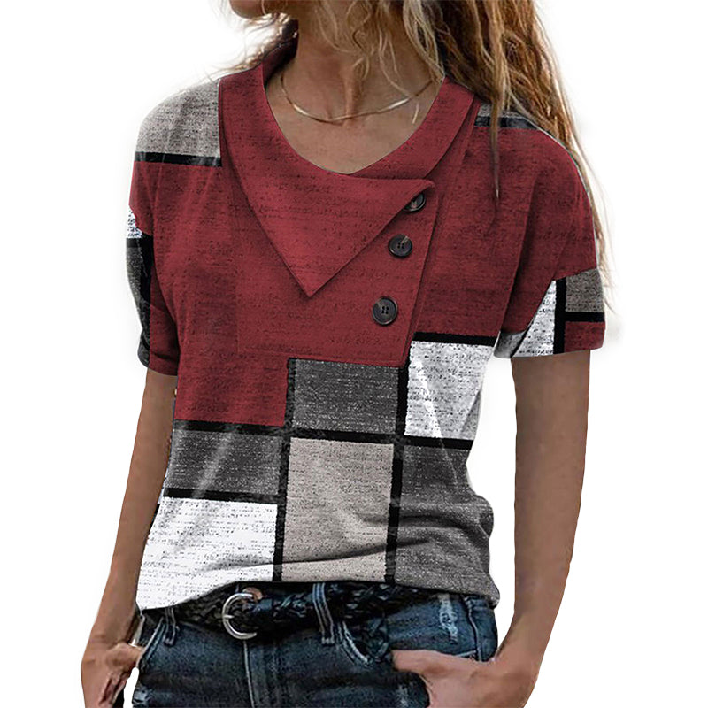 Comfy Short Sleeve Print Top