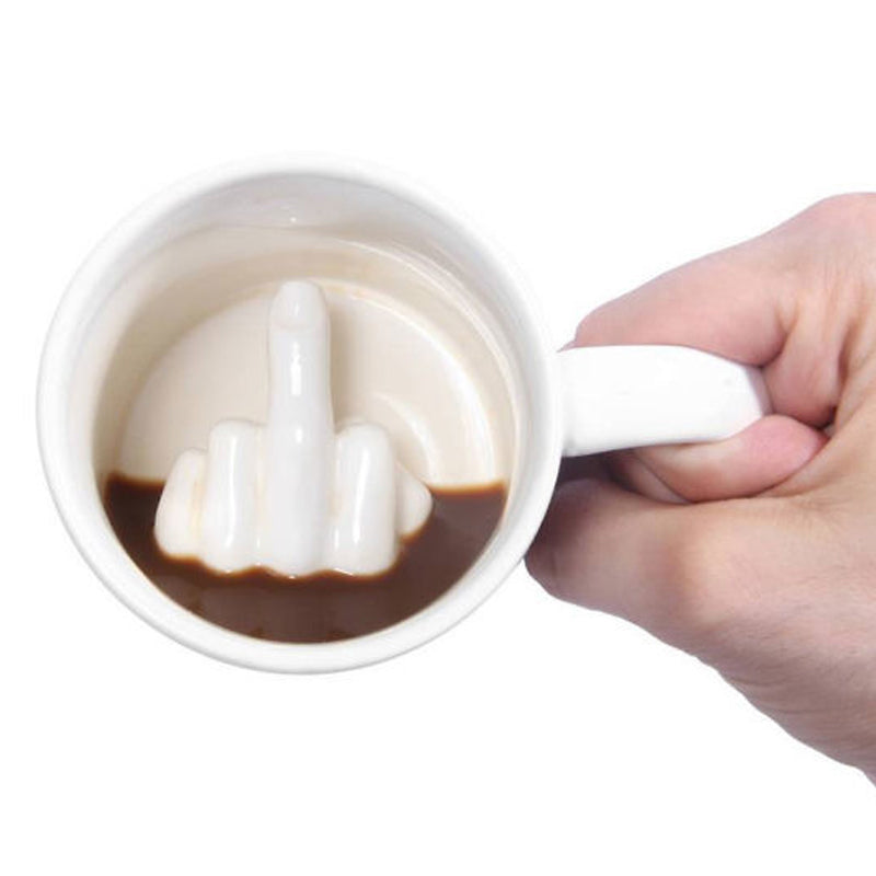 Personalised ceramic long finger cup