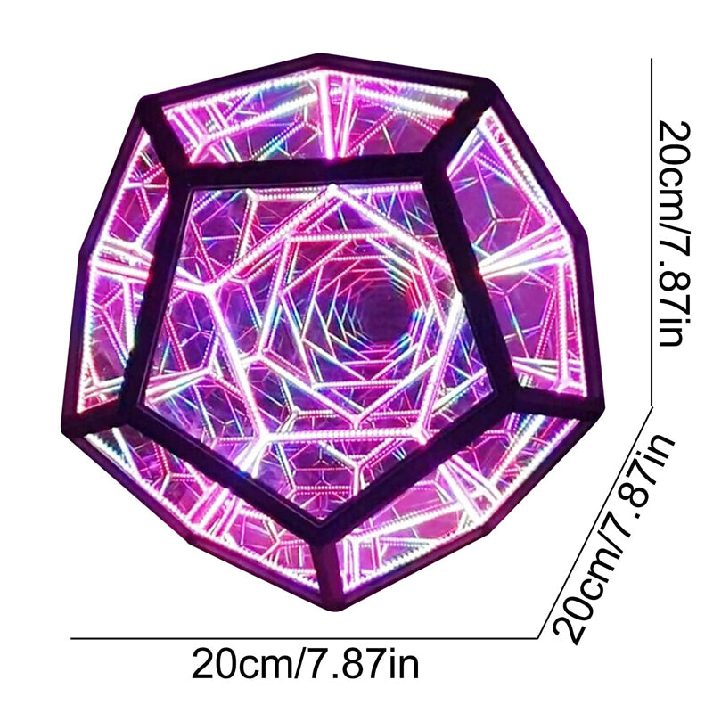 Infinite Dodecahedron Color Art Light