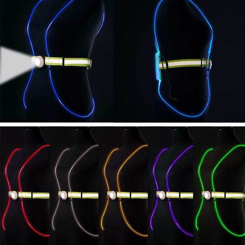 Multicolored Illuminated Reflective Strap