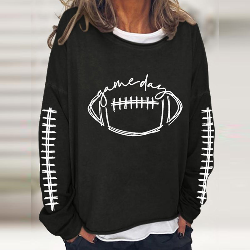 Women's Gameday Football Lover Casual Long-Sleeve T-Shirt