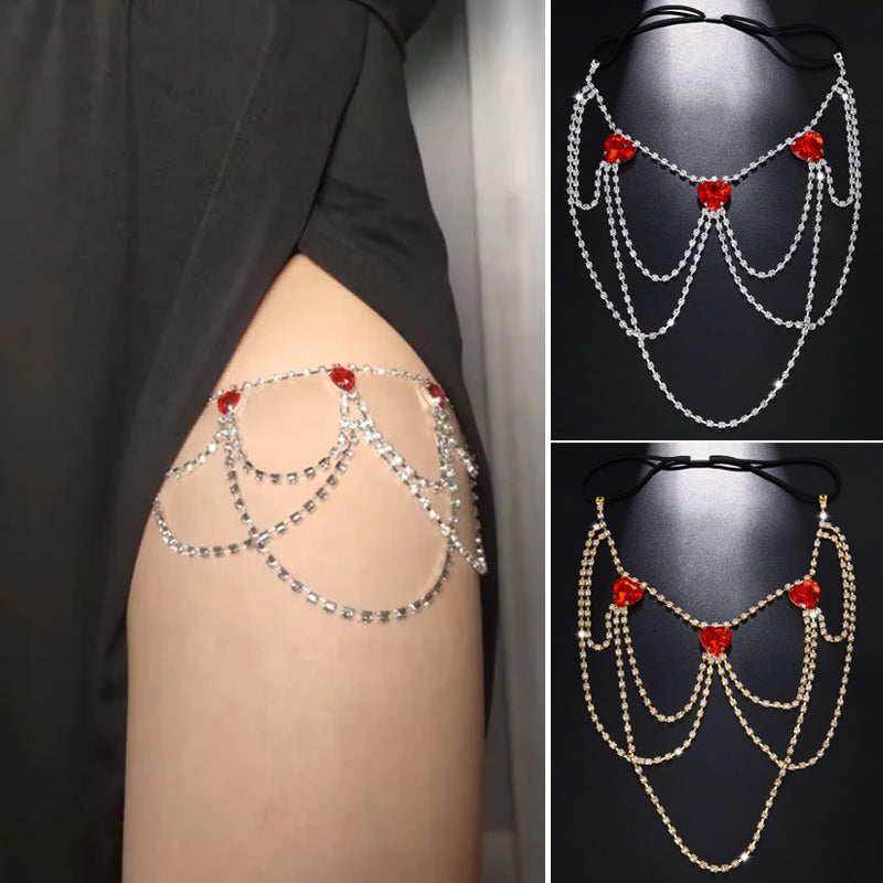 Summer Sexy Layered Diamond Leg Chain