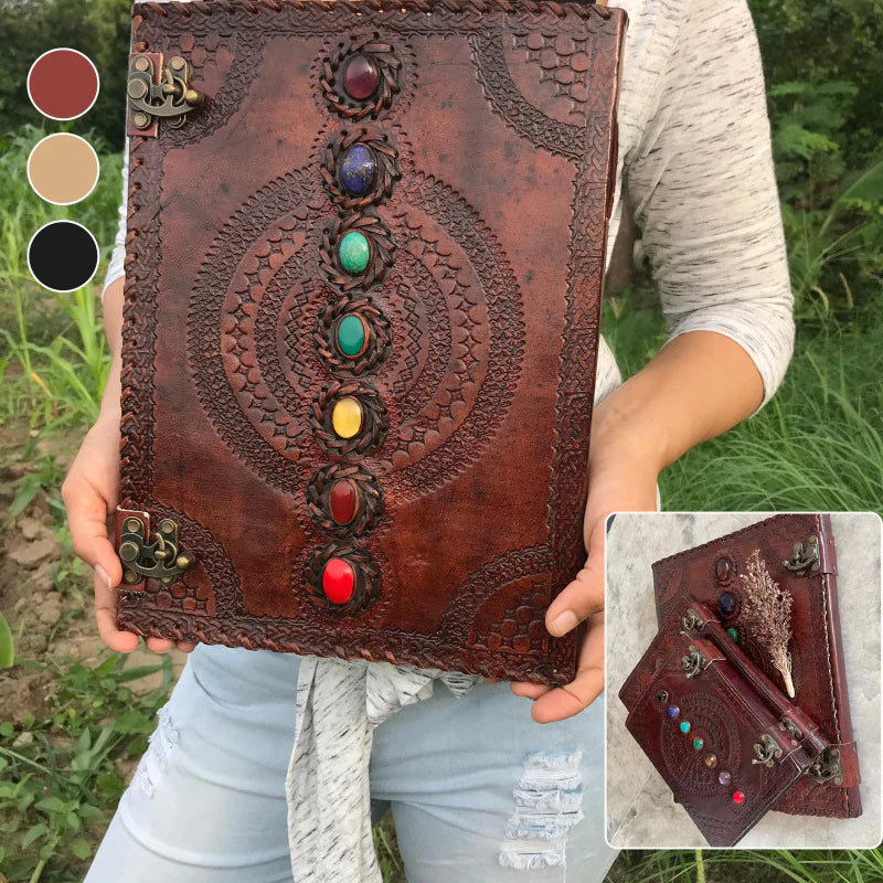 Supernatural Notebook with 7 Chakra Gems