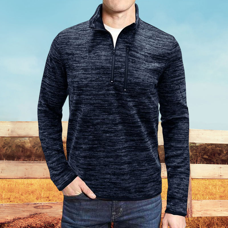 Men's autumn and winter zipper turtleneck t-shirt
