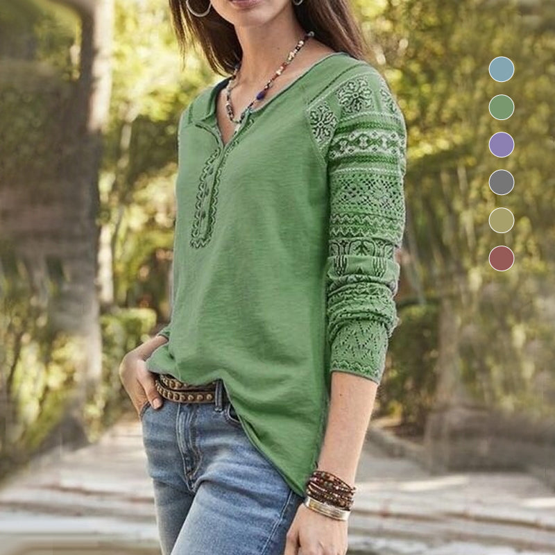 Solid Color Pattern T-shirt