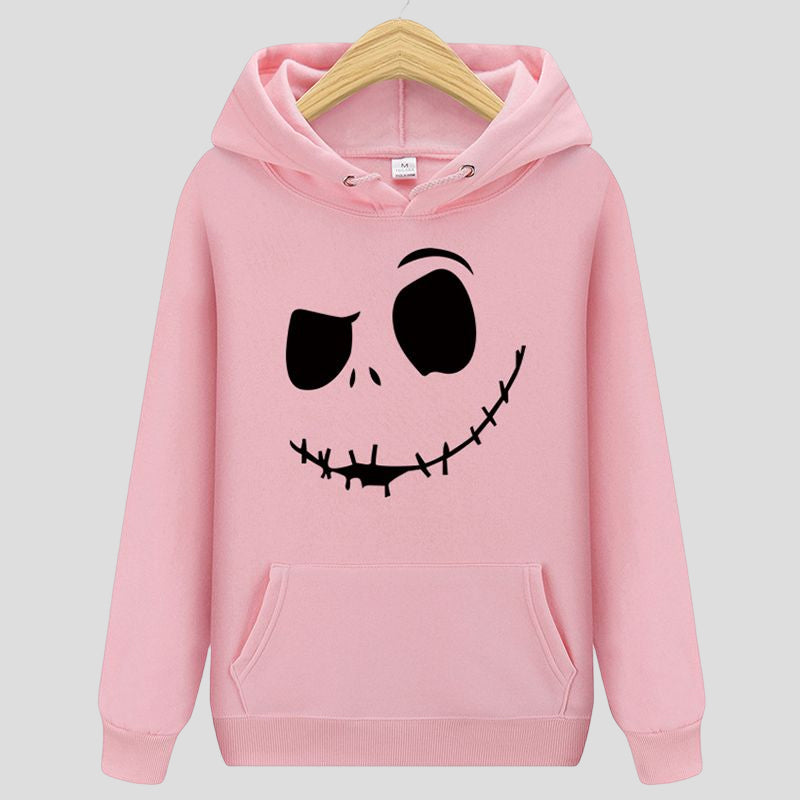 Men's Halloween Smiley Print Hoodie