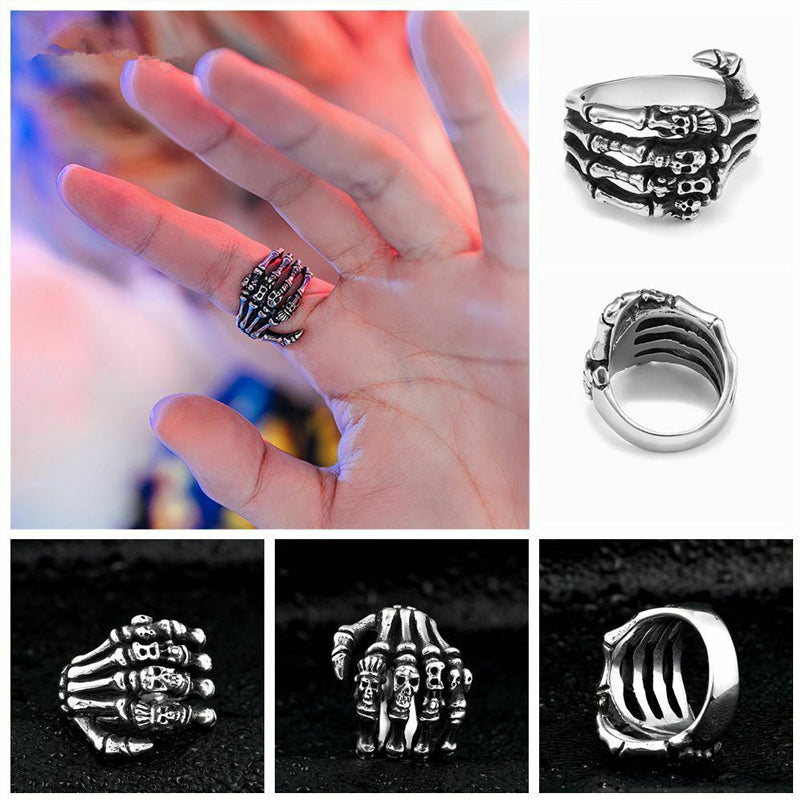 Punk Style Skull Finger Ring