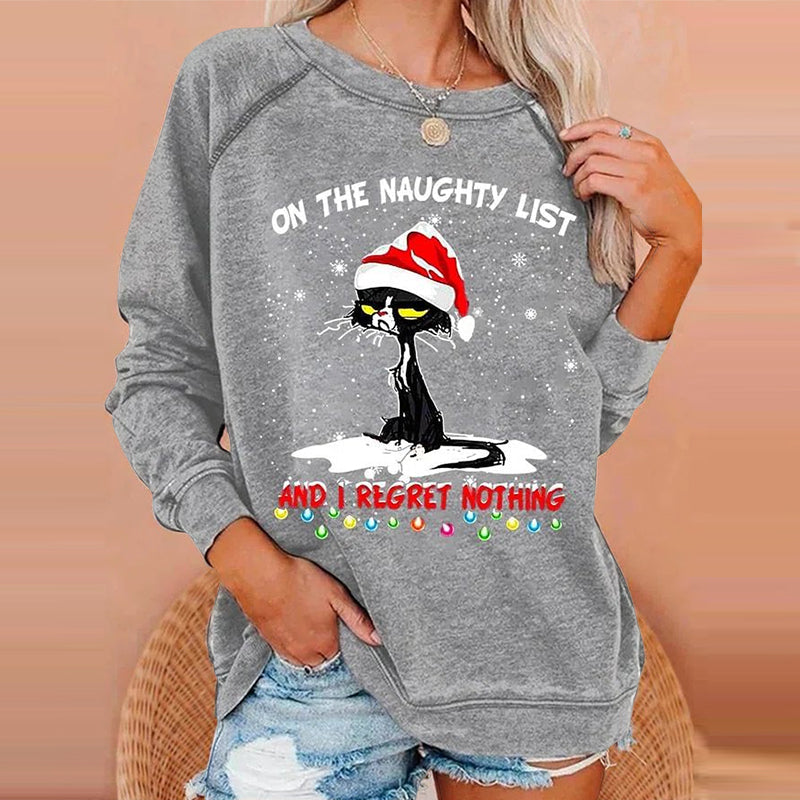 Christmas Print Pullover Sweatshirt