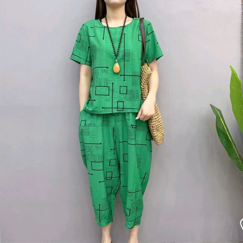 Printed Fashion Two Piece Set