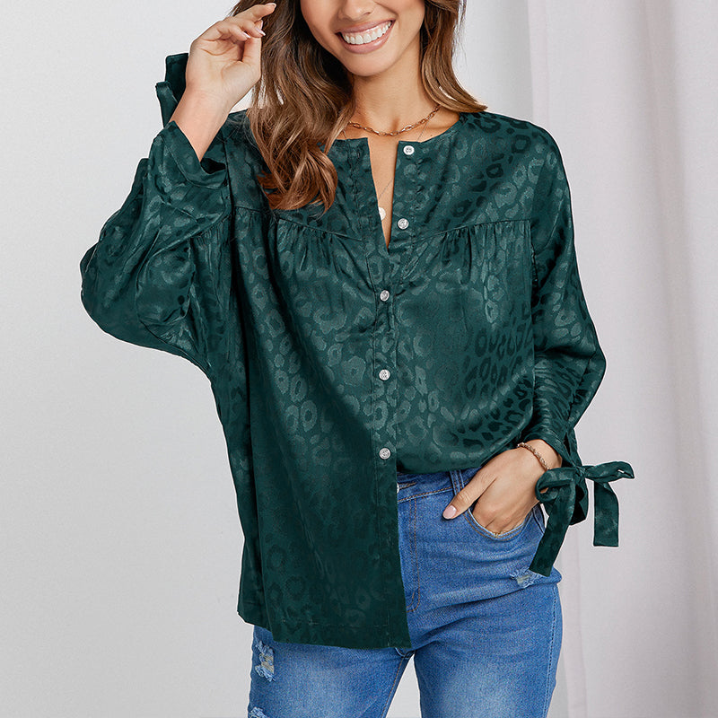 Fashion Casual Crew Neck Print Shirt