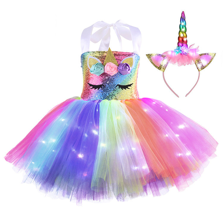 Unicorn Glow Princess Dress