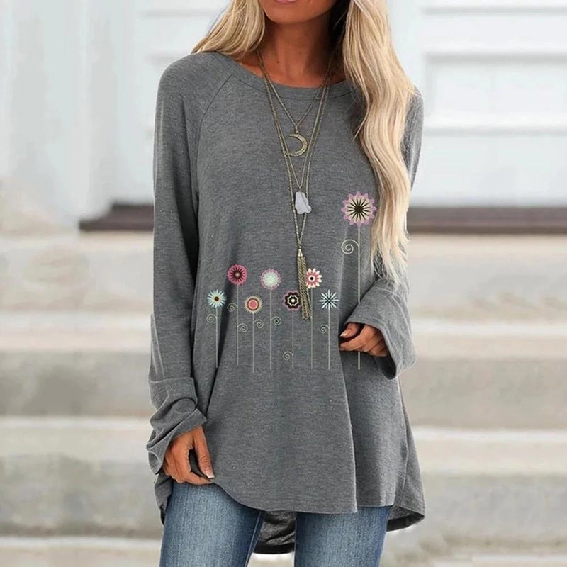 Floral Print Long-sleeve T-shirt