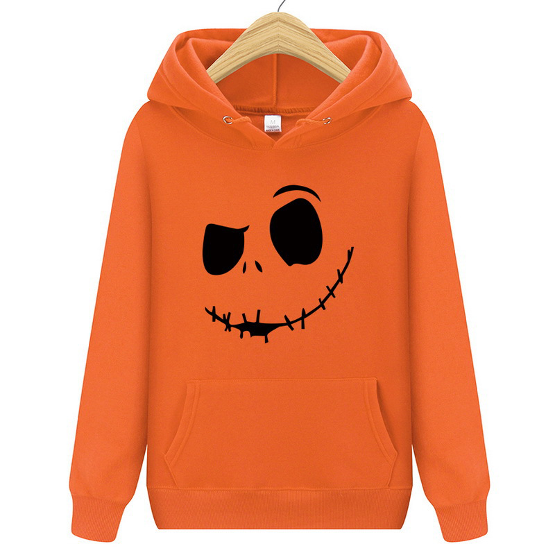 Men's Halloween Smiley Print Hoodie