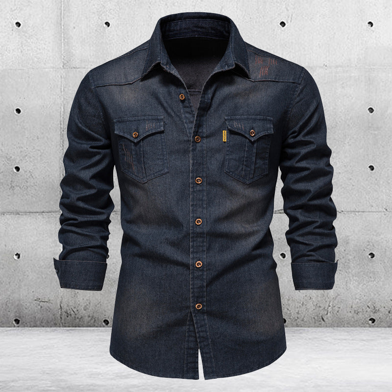 Men's Western Basic Denim Shirt
