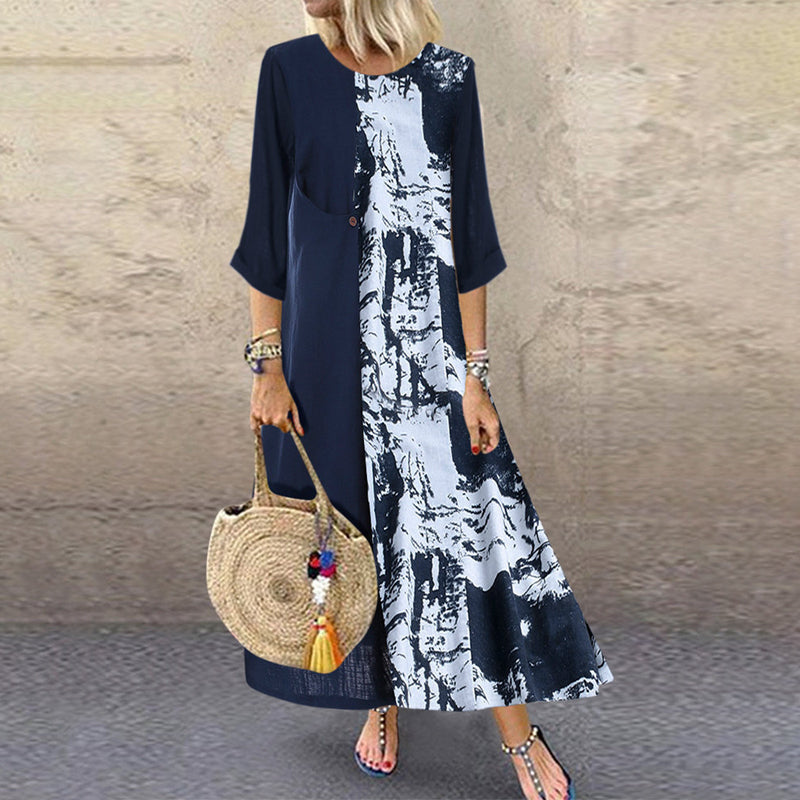 Camouflage 3/4 Sleeve Dress