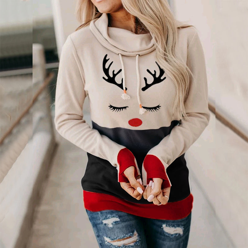 Christmas Patchwork Long Sleeve Sweatshirt