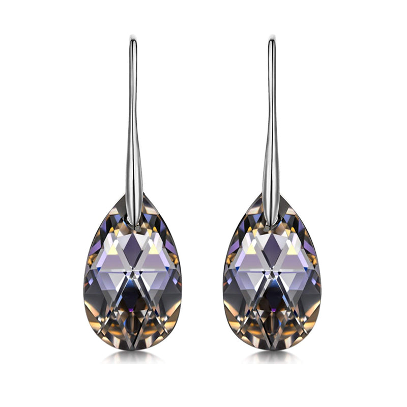 Black Aurora Borealis Drop Earrings