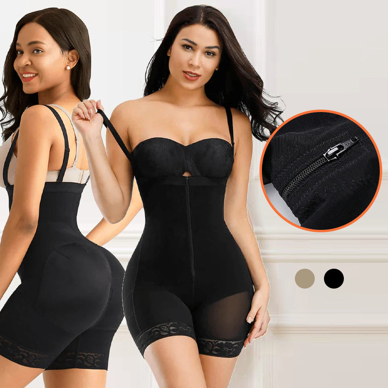 Firm Tummy Compression Bodysuit Shaper with Butt Lifter