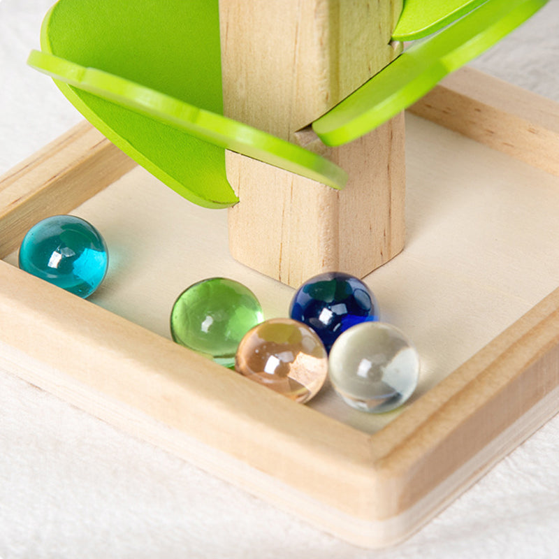 Colorful Wooden Toy with Glass Balls