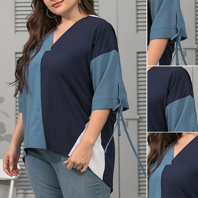 Geometric Contrast Panel Tee